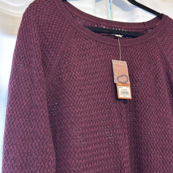 {Sonoma} Maroon Textured Sweater - New with Tags - Picture 7 of 9